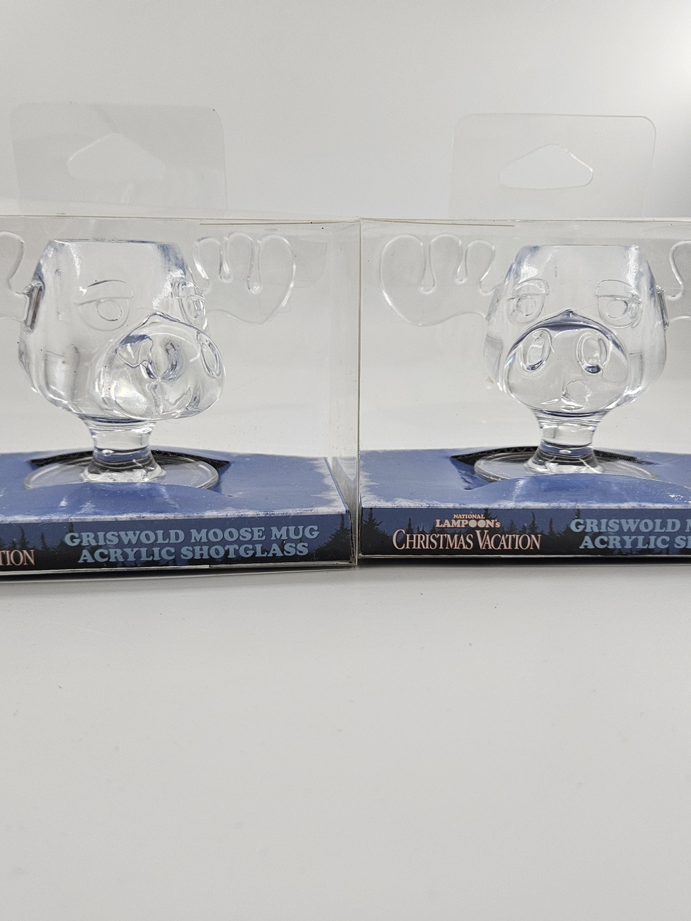 National Lampoon Christmas Vacation Griswold Moose Shot Glass 1.5 Oz Set Of 2